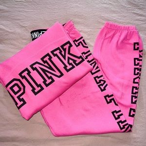 VS Pink Sweatpants & Hoodie Set